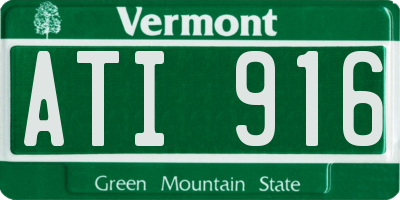VT license plate ATI916