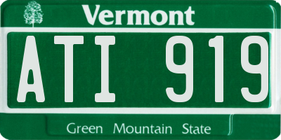 VT license plate ATI919
