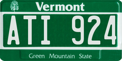 VT license plate ATI924