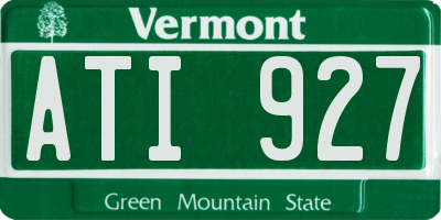 VT license plate ATI927