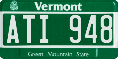 VT license plate ATI948