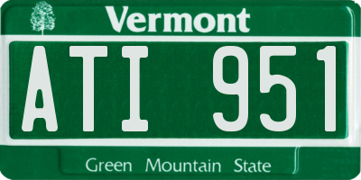 VT license plate ATI951