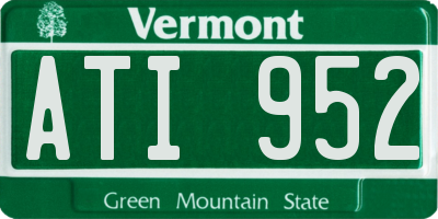 VT license plate ATI952