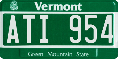 VT license plate ATI954