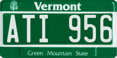 VT license plate ATI956