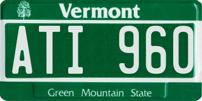 VT license plate ATI960