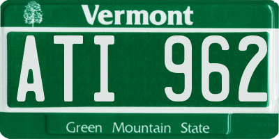 VT license plate ATI962