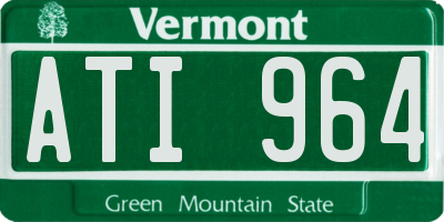 VT license plate ATI964