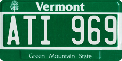 VT license plate ATI969