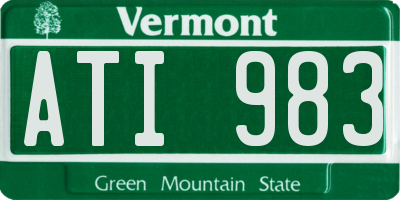 VT license plate ATI983