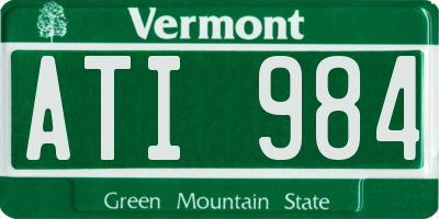 VT license plate ATI984