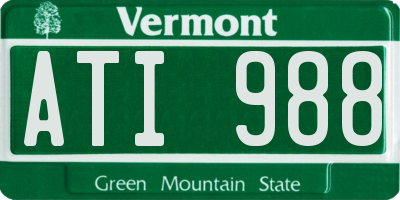 VT license plate ATI988