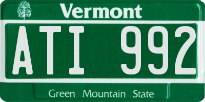 VT license plate ATI992