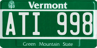 VT license plate ATI998