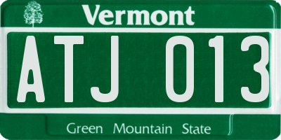 VT license plate ATJ013
