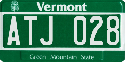 VT license plate ATJ028