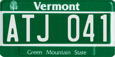 VT license plate ATJ041