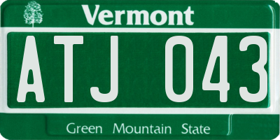 VT license plate ATJ043