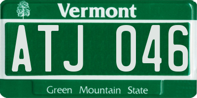 VT license plate ATJ046