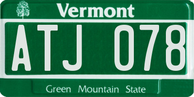 VT license plate ATJ078