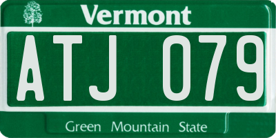 VT license plate ATJ079