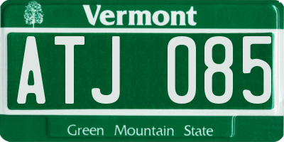 VT license plate ATJ085