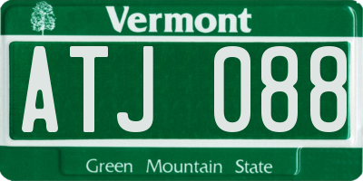 VT license plate ATJ088