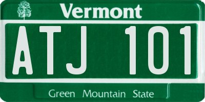 VT license plate ATJ101