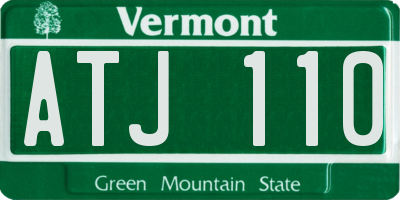 VT license plate ATJ110
