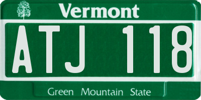 VT license plate ATJ118