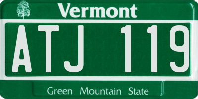 VT license plate ATJ119