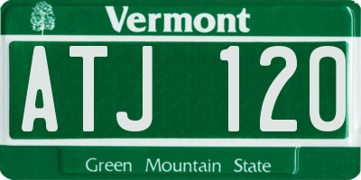 VT license plate ATJ120