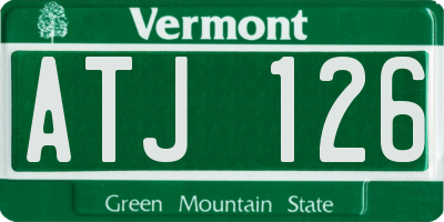 VT license plate ATJ126