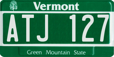 VT license plate ATJ127