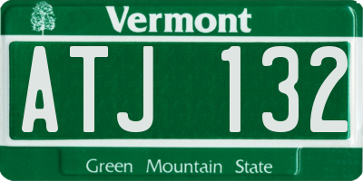 VT license plate ATJ132