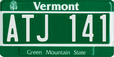 VT license plate ATJ141
