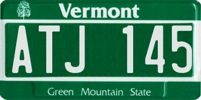 VT license plate ATJ145