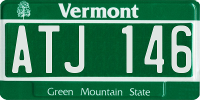 VT license plate ATJ146