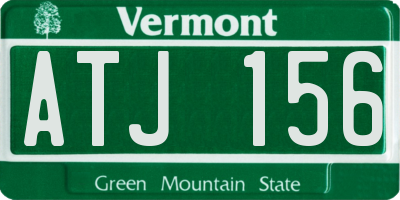 VT license plate ATJ156