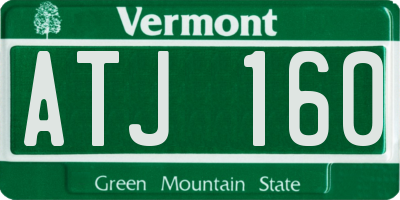 VT license plate ATJ160