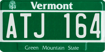 VT license plate ATJ164