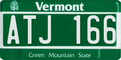 VT license plate ATJ166