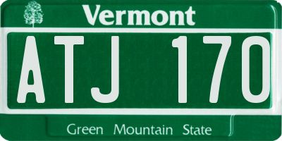 VT license plate ATJ170