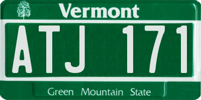 VT license plate ATJ171