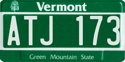 VT license plate ATJ173