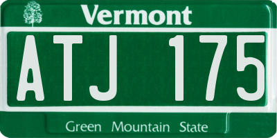 VT license plate ATJ175