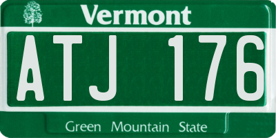 VT license plate ATJ176