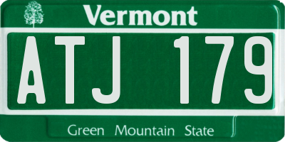 VT license plate ATJ179