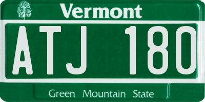 VT license plate ATJ180
