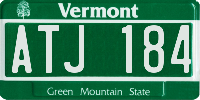 VT license plate ATJ184